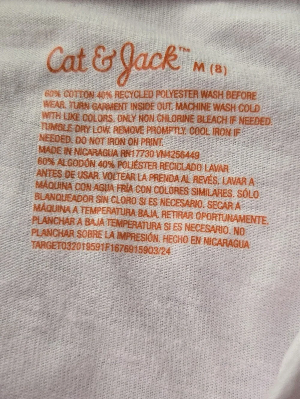 NWT Cat & Jack Girls Pink Unicorn Long Sleeve Tee M (8)